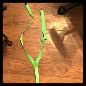 neon green and yellow suspenders!